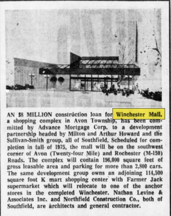 Winchester Mall - Jan 1975 Article (newer photo)
